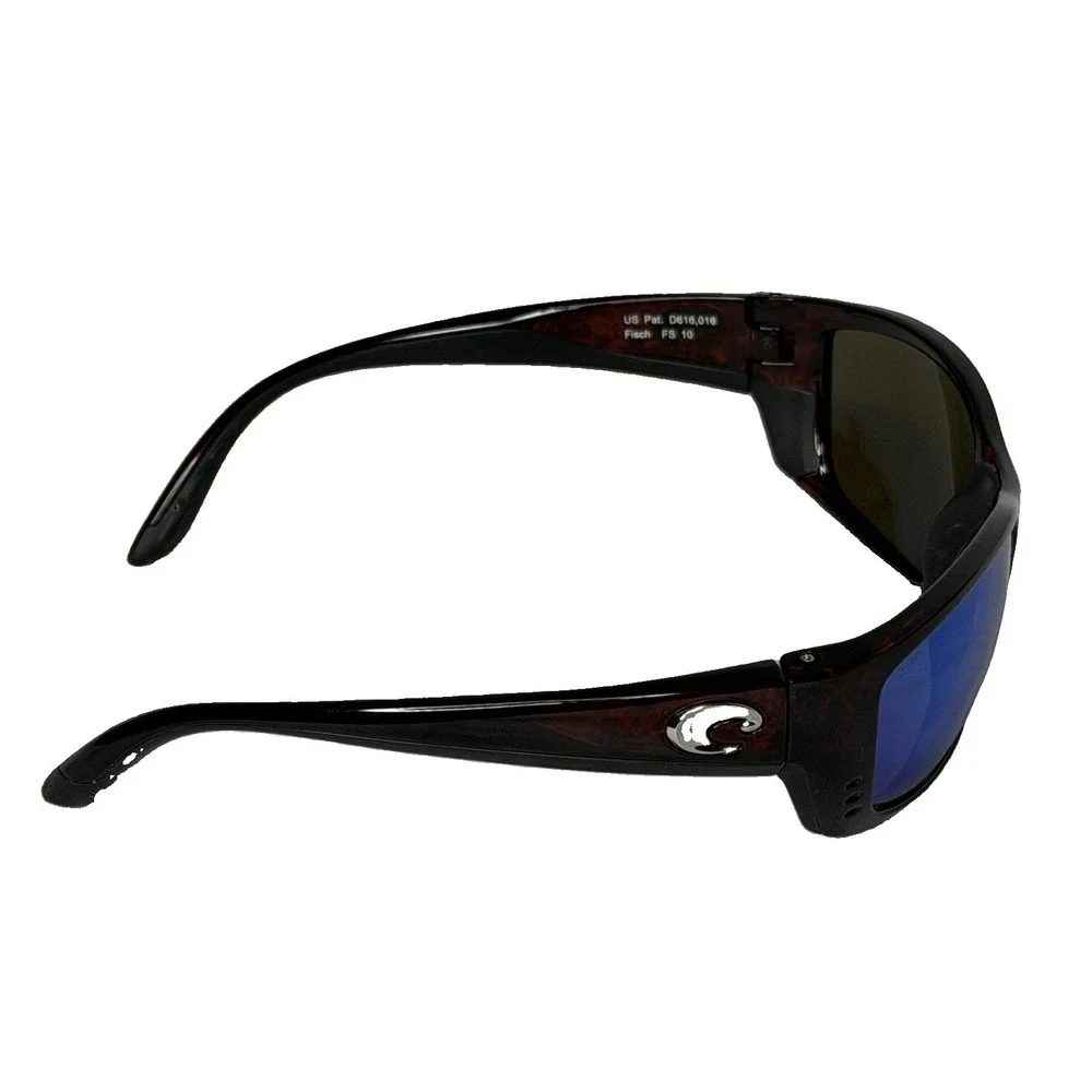 Costa Del Mar FISCH FS 10 Tortoise Frames Blue Mirror POLARIZED Glass 580G